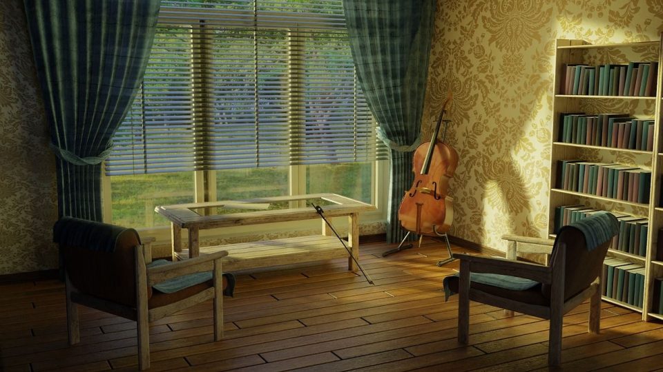 interior de la casa con muebles