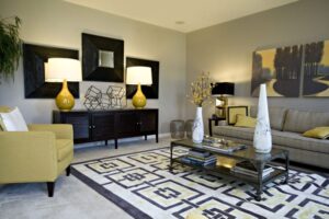 sala con colores sobrios