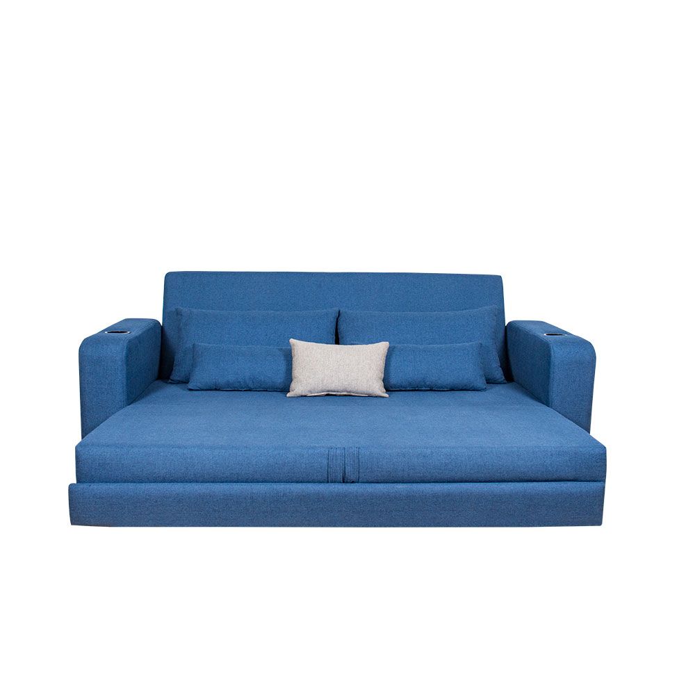 Lexicon Ladner Sofá cama con cama nido, individual/individual, azul
