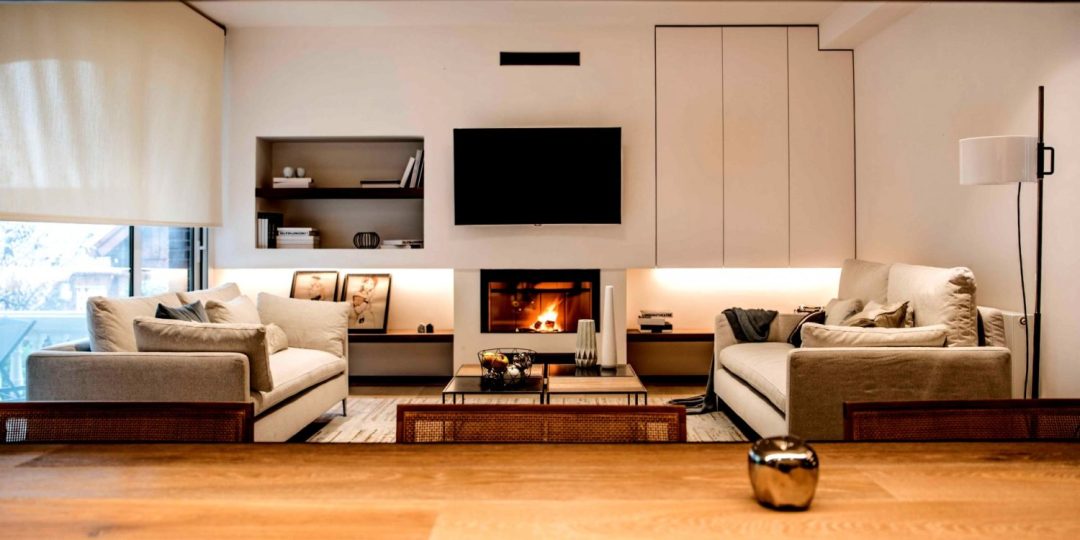 muebles en sala moderna