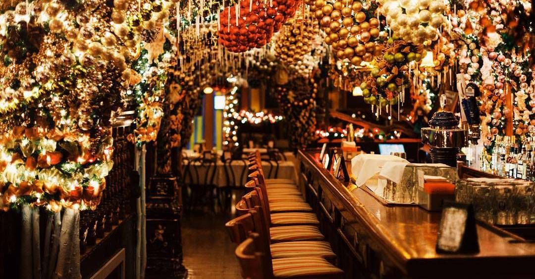 decoración Navidad restaurante