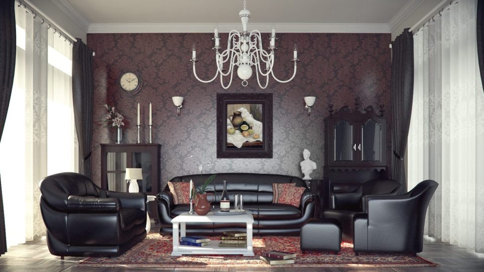 combinación muebles clásicos y modernos
